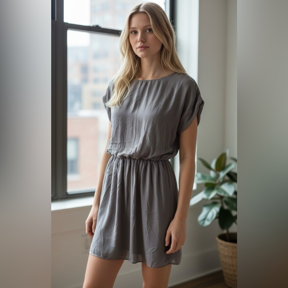 Alice + Olivia Slate Gray Mini Dress